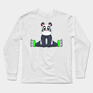 Panda Ice skating Ice skates Long Sleeve T-Shirt